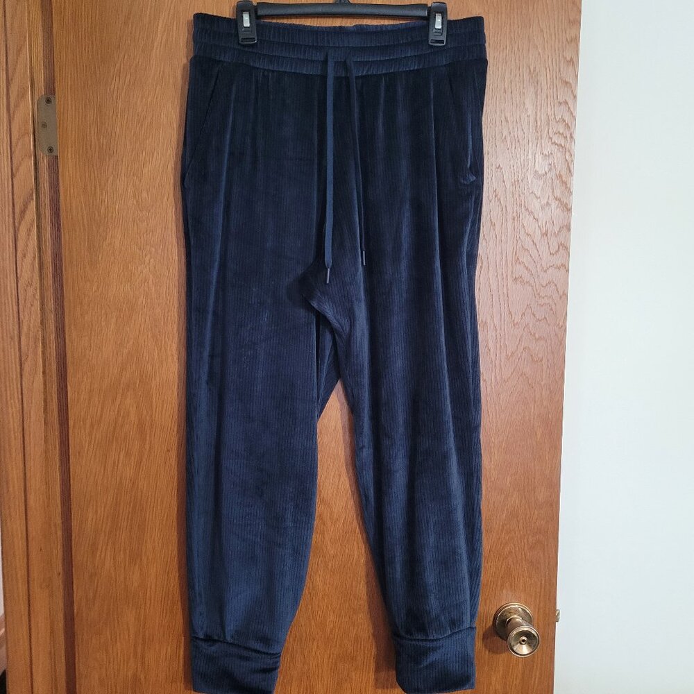 All in Motion Women's Velour Sweatpants - Size L - Navy Blue - EUC